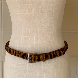 Banana Republic Size 32 leather animal print belt